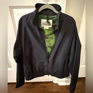 The North Face Women's Jacket Black Green Mesh Camo Size Large